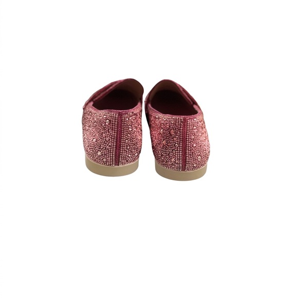 Sugar Thrillz Pink Rhinestone Loafers • Sparkly Crystal Penny Loafers • Fuchsia - Picture 4 of 5